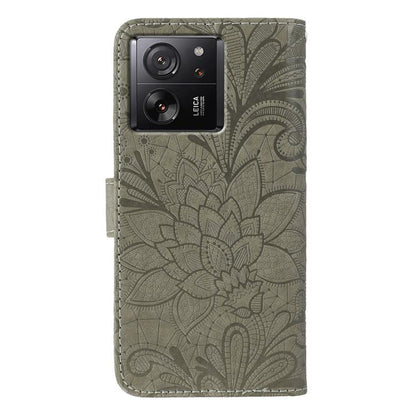 Lace Flower Embossing Flip Leather Phone Case, For Xiaomi 13T / 13T Pro