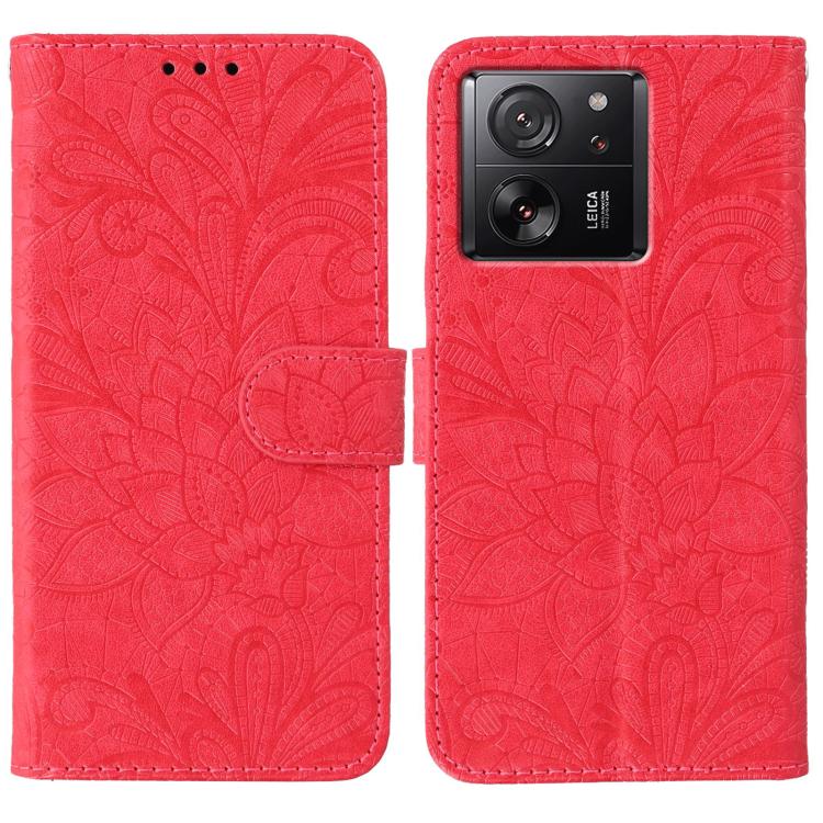 Lace Flower Embossing Flip Leather Phone Case, For Xiaomi 13T / 13T Pro