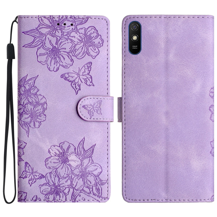 Cherry Blossom Butterfly Skin Feel Embossed PU Phone Case, For Xiaomi Redmi 10 2022, For Xiaomi Redmi Note 11 4G Global, For Xiaomi Redmi 10, For Xiaomi Redmi Note 10 5G, For Xiaomi Redmi Note 10S, For Xiaomi Redmi Note 10 Pro Max                      ...