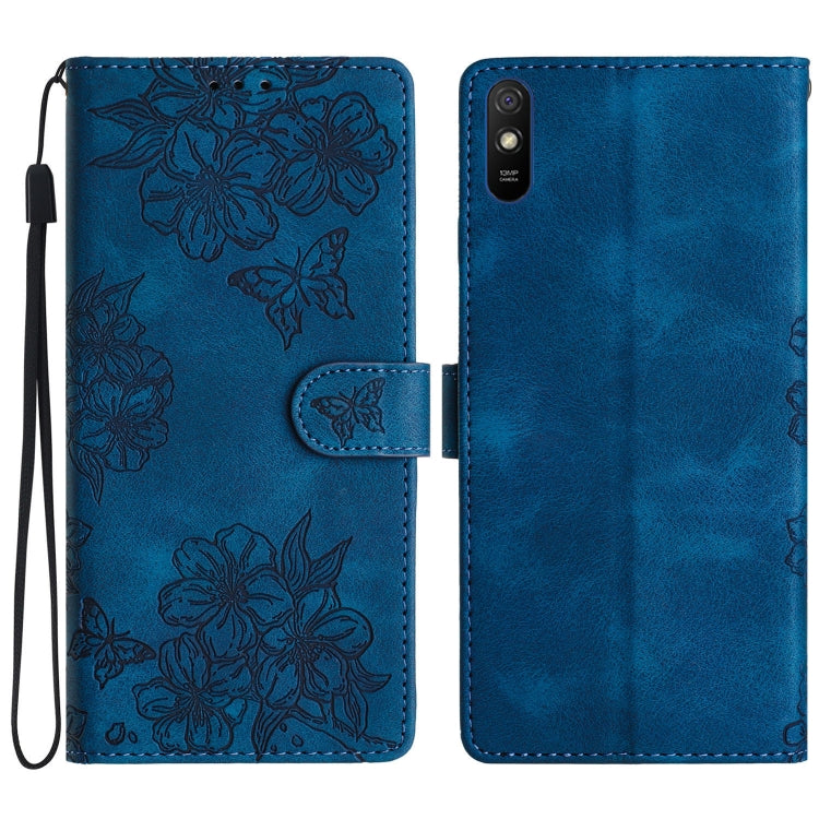 Cherry Blossom Butterfly Skin Feel Embossed PU Phone Case, For Xiaomi Redmi 10 2022, For Xiaomi Redmi Note 11 4G Global, For Xiaomi Redmi 10, For Xiaomi Redmi Note 10 5G, For Xiaomi Redmi Note 10S, For Xiaomi Redmi Note 10 Pro Max                      ...