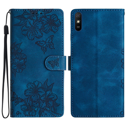 Cherry Blossom Butterfly Skin Feel Embossed PU Phone Case, For Xiaomi Redmi 10 2022, For Xiaomi Redmi Note 11 4G Global, For Xiaomi Redmi 10, For Xiaomi Redmi Note 10 5G, For Xiaomi Redmi Note 10S, For Xiaomi Redmi Note 10 Pro Max                      ...