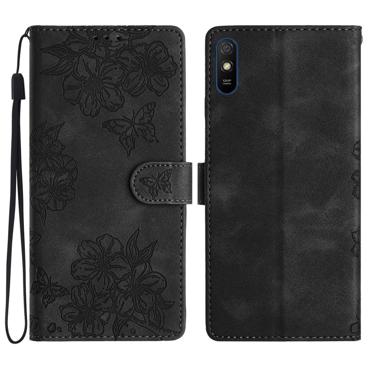 Cherry Blossom Butterfly Skin Feel Embossed PU Phone Case, For Xiaomi Redmi 10 2022, For Xiaomi Redmi Note 11 4G Global, For Xiaomi Redmi 10, For Xiaomi Redmi Note 10 5G, For Xiaomi Redmi Note 10S, For Xiaomi Redmi Note 10 Pro Max                      ...