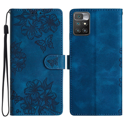 Cherry Blossom Butterfly Skin Feel Embossed PU Phone Case, For Xiaomi Redmi 10 2022, For Xiaomi Redmi Note 11 4G Global, For Xiaomi Redmi 10, For Xiaomi Redmi Note 10 5G, For Xiaomi Redmi Note 10S, For Xiaomi Redmi Note 10 Pro Max                      ...