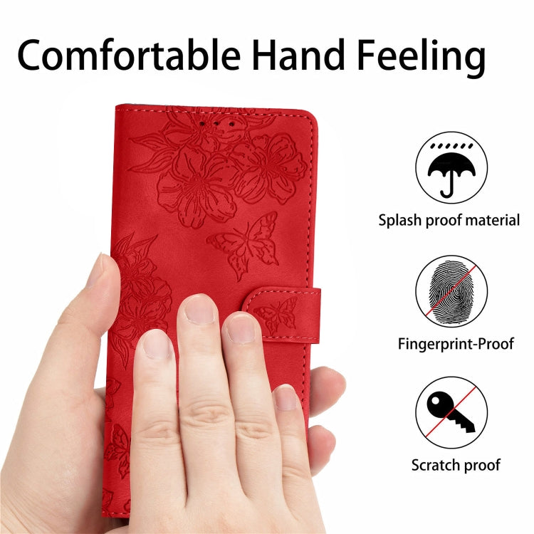 Cherry Blossom Butterfly Skin Feel Embossed PU Phone Case, For Xiaomi Redmi 10 2022, For Xiaomi Redmi Note 11 4G Global, For Xiaomi Redmi 10, For Xiaomi Redmi Note 10 5G, For Xiaomi Redmi Note 10S, For Xiaomi Redmi Note 10 Pro Max                      ...