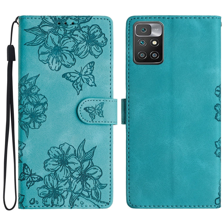 Cherry Blossom Butterfly Skin Feel Embossed PU Phone Case, For Xiaomi Redmi 10 2022, For Xiaomi Redmi Note 11 4G Global, For Xiaomi Redmi 10, For Xiaomi Redmi Note 10 5G, For Xiaomi Redmi Note 10S, For Xiaomi Redmi Note 10 Pro Max                      ...