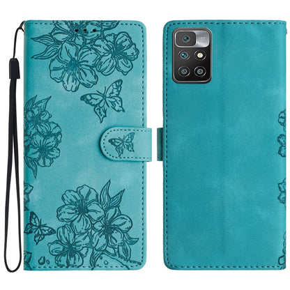 Cherry Blossom Butterfly Skin Feel Embossed PU Phone Case, For Xiaomi Redmi 10 2022, For Xiaomi Redmi Note 11 4G Global, For Xiaomi Redmi 10, For Xiaomi Redmi Note 10 5G, For Xiaomi Redmi Note 10S, For Xiaomi Redmi Note 10 Pro Max                      ...