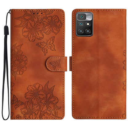 Cherry Blossom Butterfly Skin Feel Embossed PU Phone Case, For Xiaomi Redmi 10 2022, For Xiaomi Redmi Note 11 4G Global, For Xiaomi Redmi 10, For Xiaomi Redmi Note 10 5G, For Xiaomi Redmi Note 10S, For Xiaomi Redmi Note 10 Pro Max                      ...