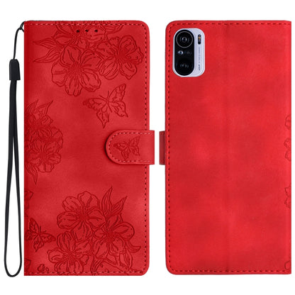 Cherry Blossom Butterfly Skin Feel Embossed PU Phone Case, For Xiaomi Redmi 10 2022, For Xiaomi Redmi Note 11 4G Global, For Xiaomi Redmi 10, For Xiaomi Redmi Note 10 5G, For Xiaomi Redmi Note 10S, For Xiaomi Redmi Note 10 Pro Max                      ...