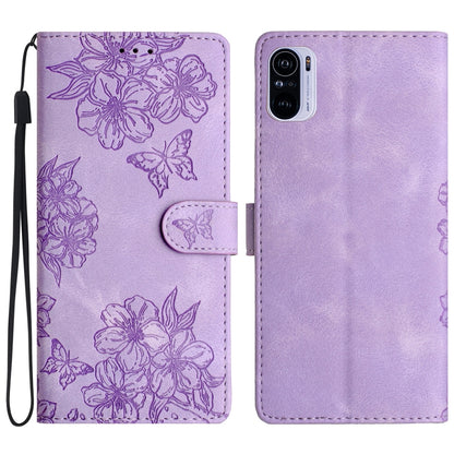 Cherry Blossom Butterfly Skin Feel Embossed PU Phone Case, For Xiaomi Redmi 10 2022, For Xiaomi Redmi Note 11 4G Global, For Xiaomi Redmi 10, For Xiaomi Redmi Note 10 5G, For Xiaomi Redmi Note 10S, For Xiaomi Redmi Note 10 Pro Max                      ...