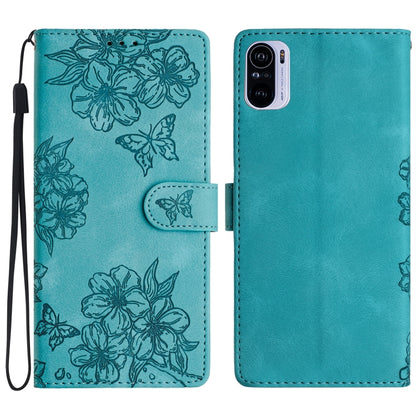 Cherry Blossom Butterfly Skin Feel Embossed PU Phone Case, For Xiaomi Redmi 10 2022, For Xiaomi Redmi Note 11 4G Global, For Xiaomi Redmi 10, For Xiaomi Redmi Note 10 5G, For Xiaomi Redmi Note 10S, For Xiaomi Redmi Note 10 Pro Max                      ...