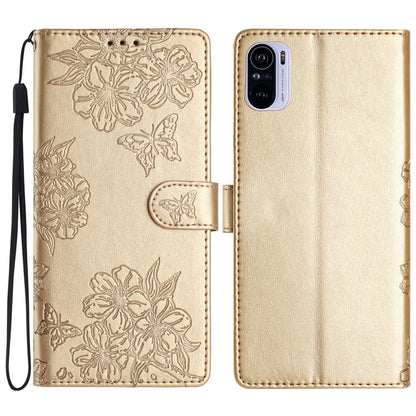 Cherry Blossom Butterfly Skin Feel Embossed PU Phone Case, For Xiaomi Redmi 10 2022, For Xiaomi Redmi Note 11 4G Global, For Xiaomi Redmi 10, For Xiaomi Redmi Note 10 5G, For Xiaomi Redmi Note 10S, For Xiaomi Redmi Note 10 Pro Max                      ...