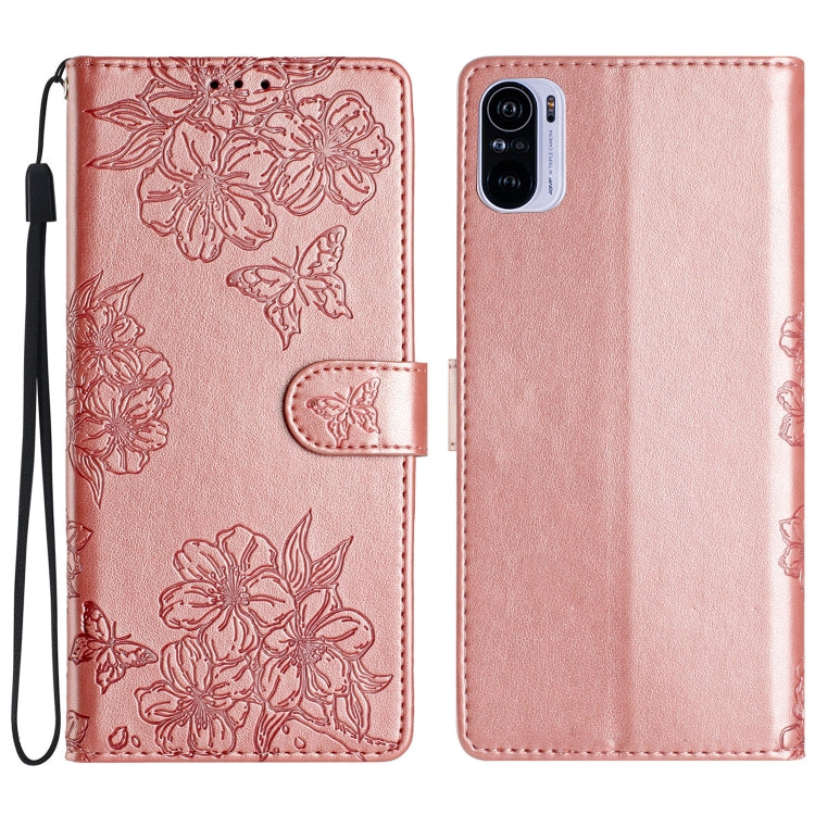 Cherry Blossom Butterfly Skin Feel Embossed PU Phone Case, For Xiaomi Redmi 10 2022, For Xiaomi Redmi Note 11 4G Global, For Xiaomi Redmi 10, For Xiaomi Redmi Note 10 5G, For Xiaomi Redmi Note 10S, For Xiaomi Redmi Note 10 Pro Max                      ...