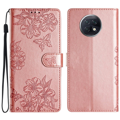Cherry Blossom Butterfly Skin Feel Embossed PU Phone Case, For Xiaomi Redmi 10 2022, For Xiaomi Redmi Note 11 4G Global, For Xiaomi Redmi 10, For Xiaomi Redmi Note 10 5G, For Xiaomi Redmi Note 10S, For Xiaomi Redmi Note 10 Pro Max                      ...