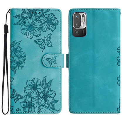 Cherry Blossom Butterfly Skin Feel Embossed PU Phone Case, For Xiaomi Redmi 10 2022, For Xiaomi Redmi Note 11 4G Global, For Xiaomi Redmi 10, For Xiaomi Redmi Note 10 5G, For Xiaomi Redmi Note 10S, For Xiaomi Redmi Note 10 Pro Max                      ...