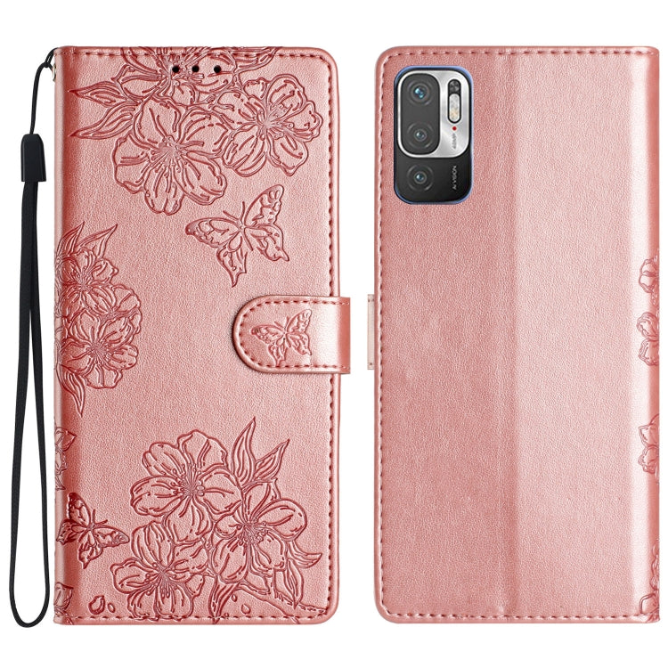 Cherry Blossom Butterfly Skin Feel Embossed PU Phone Case, For Xiaomi Redmi 10 2022, For Xiaomi Redmi Note 11 4G Global, For Xiaomi Redmi 10, For Xiaomi Redmi Note 10 5G, For Xiaomi Redmi Note 10S, For Xiaomi Redmi Note 10 Pro Max                      ...