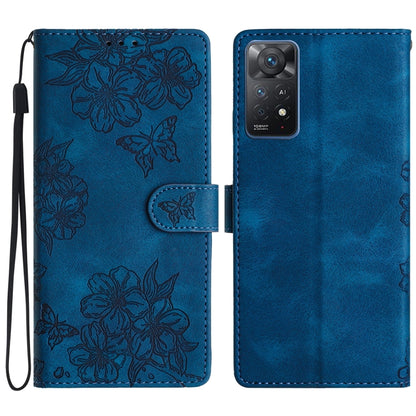 Cherry Blossom Butterfly Skin Feel Embossed PU Phone Case, For Xiaomi Redmi 10 2022, For Xiaomi Redmi Note 11 4G Global, For Xiaomi Redmi 10, For Xiaomi Redmi Note 10 5G, For Xiaomi Redmi Note 10S, For Xiaomi Redmi Note 10 Pro Max                      ...