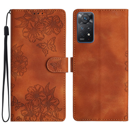 Cherry Blossom Butterfly Skin Feel Embossed PU Phone Case, For Xiaomi Redmi 10 2022, For Xiaomi Redmi Note 11 4G Global, For Xiaomi Redmi 10, For Xiaomi Redmi Note 10 5G, For Xiaomi Redmi Note 10S, For Xiaomi Redmi Note 10 Pro Max                      ...