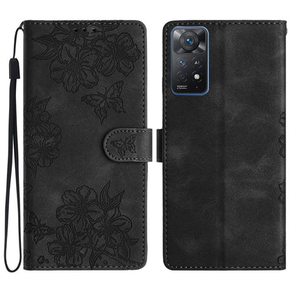 Cherry Blossom Butterfly Skin Feel Embossed PU Phone Case, For Xiaomi Redmi 10 2022, For Xiaomi Redmi Note 11 4G Global, For Xiaomi Redmi 10, For Xiaomi Redmi Note 10 5G, For Xiaomi Redmi Note 10S, For Xiaomi Redmi Note 10 Pro Max                      ...