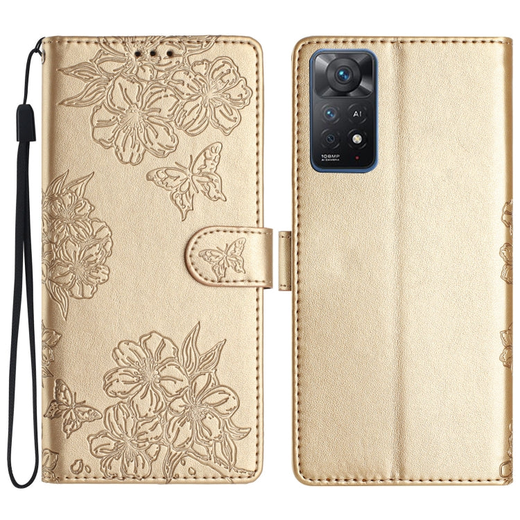 Cherry Blossom Butterfly Skin Feel Embossed PU Phone Case, For Xiaomi Redmi 10 2022, For Xiaomi Redmi Note 11 4G Global, For Xiaomi Redmi 10, For Xiaomi Redmi Note 10 5G, For Xiaomi Redmi Note 10S, For Xiaomi Redmi Note 10 Pro Max                      ...