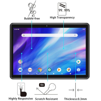 2pcs 9H 0.3mm Explosion-proof Tempered Glass Film, For PRITOM M10 10.1, For PRITOM Tab 16 12, For PRITOM Tab M7/Tab 7 Pro/Ainmel Kids 707, For PRITOM L10 10.1, For PRITOM Tab 11 10.1 inch