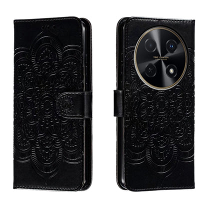 Sun Mandala Embossing Pattern Phone Leather Case, For Huawei Enjoy 70 Pro, For Huawei Enjoy 70, For Huawei Nova 12 Pro, For Huawei Nova 12