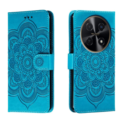 Sun Mandala Embossing Pattern Phone Leather Case, For Huawei Enjoy 70 Pro, For Huawei Enjoy 70, For Huawei Nova 12 Pro, For Huawei Nova 12