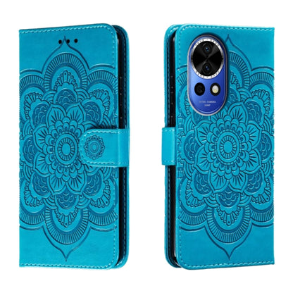 Sun Mandala Embossing Pattern Phone Leather Case, For Huawei Enjoy 70 Pro, For Huawei Enjoy 70, For Huawei Nova 12 Pro, For Huawei Nova 12