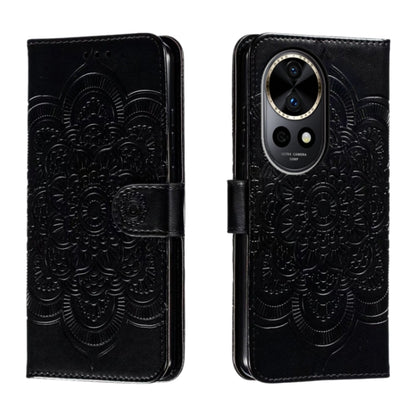 Sun Mandala Embossing Pattern Phone Leather Case, For Huawei Enjoy 70 Pro, For Huawei Enjoy 70, For Huawei Nova 12 Pro, For Huawei Nova 12