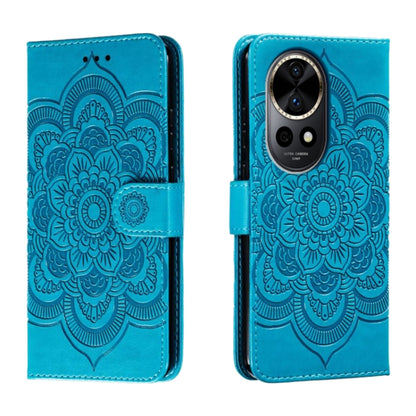 Sun Mandala Embossing Pattern Phone Leather Case, For Huawei Enjoy 70 Pro, For Huawei Enjoy 70, For Huawei Nova 12 Pro, For Huawei Nova 12