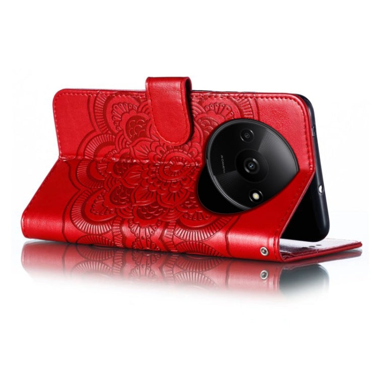 Sun Mandala Embossing Pattern Phone Leather Case, For Xiaomi Redmi A3, For Xiaomi Redmi Note 13 Pro 4G, For Xiaomi Redmi Note 13 4G, For Xiaomi Redmi K70E, For Xiaomi Redmi Note 13R Pro, For Xiaomi Redmi K70
