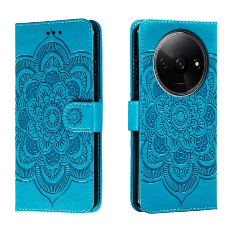Sun Mandala Embossing Pattern Phone Leather Case, For Xiaomi Redmi A3, For Xiaomi Redmi Note 13 Pro 4G, For Xiaomi Redmi Note 13 4G, For Xiaomi Redmi K70E, For Xiaomi Redmi Note 13R Pro, For Xiaomi Redmi K70