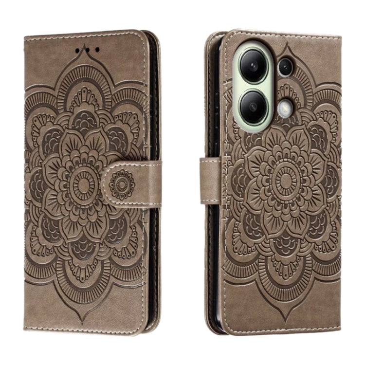 Sun Mandala Embossing Pattern Phone Leather Case, For Xiaomi Redmi A3, For Xiaomi Redmi Note 13 Pro 4G, For Xiaomi Redmi Note 13 4G, For Xiaomi Redmi K70E, For Xiaomi Redmi Note 13R Pro, For Xiaomi Redmi K70