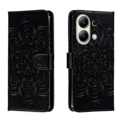 Sun Mandala Embossing Pattern Phone Leather Case, For Xiaomi Redmi A3, For Xiaomi Redmi Note 13 Pro 4G, For Xiaomi Redmi Note 13 4G, For Xiaomi Redmi K70E, For Xiaomi Redmi Note 13R Pro, For Xiaomi Redmi K70