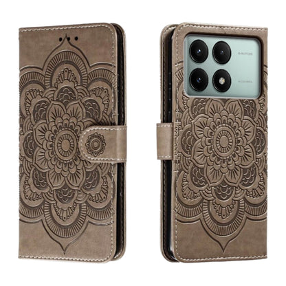 Sun Mandala Embossing Pattern Phone Leather Case, For Xiaomi Redmi A3, For Xiaomi Redmi Note 13 Pro 4G, For Xiaomi Redmi Note 13 4G, For Xiaomi Redmi K70E, For Xiaomi Redmi Note 13R Pro, For Xiaomi Redmi K70