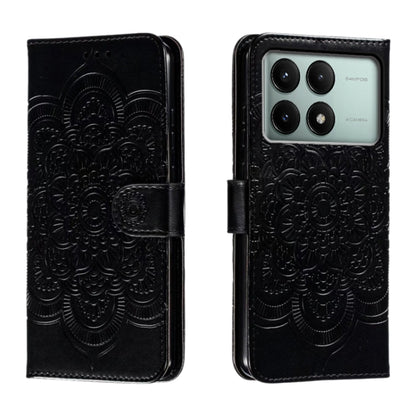 Sun Mandala Embossing Pattern Phone Leather Case, For Xiaomi Redmi A3, For Xiaomi Redmi Note 13 Pro 4G, For Xiaomi Redmi Note 13 4G, For Xiaomi Redmi K70E, For Xiaomi Redmi Note 13R Pro, For Xiaomi Redmi K70