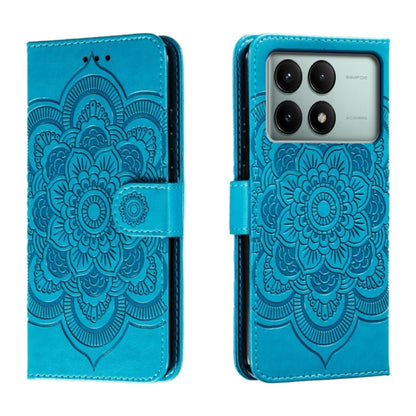 Sun Mandala Embossing Pattern Phone Leather Case, For Xiaomi Redmi A3, For Xiaomi Redmi Note 13 Pro 4G, For Xiaomi Redmi Note 13 4G, For Xiaomi Redmi K70E, For Xiaomi Redmi Note 13R Pro, For Xiaomi Redmi K70
