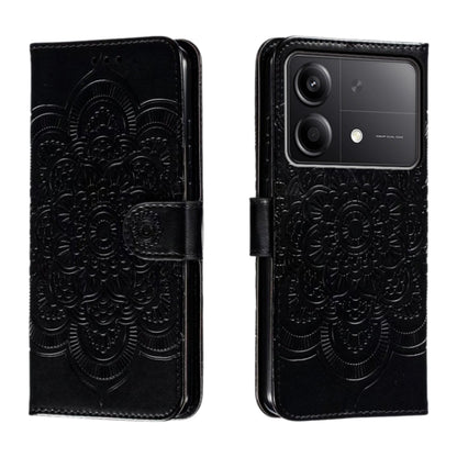 Sun Mandala Embossing Pattern Phone Leather Case, For Xiaomi Redmi A3, For Xiaomi Redmi Note 13 Pro 4G, For Xiaomi Redmi Note 13 4G, For Xiaomi Redmi K70E, For Xiaomi Redmi Note 13R Pro, For Xiaomi Redmi K70