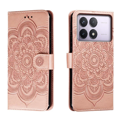 Sun Mandala Embossing Pattern Phone Leather Case, For Xiaomi Redmi A3, For Xiaomi Redmi Note 13 Pro 4G, For Xiaomi Redmi Note 13 4G, For Xiaomi Redmi K70E, For Xiaomi Redmi Note 13R Pro, For Xiaomi Redmi K70