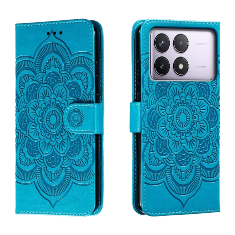 Sun Mandala Embossing Pattern Phone Leather Case, For Xiaomi Redmi A3, For Xiaomi Redmi Note 13 Pro 4G, For Xiaomi Redmi Note 13 4G, For Xiaomi Redmi K70E, For Xiaomi Redmi Note 13R Pro, For Xiaomi Redmi K70