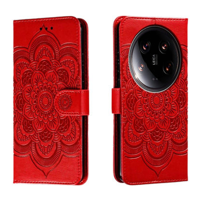 Sun Mandala Embossing Pattern Phone Leather Case, For Xiaomi 14T, For Xiaomi 14 Ultra