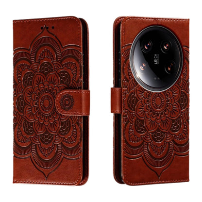 Sun Mandala Embossing Pattern Phone Leather Case, For Xiaomi 14T, For Xiaomi 14 Ultra
