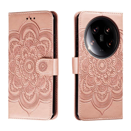 Sun Mandala Embossing Pattern Phone Leather Case, For Xiaomi 14T, For Xiaomi 14 Ultra