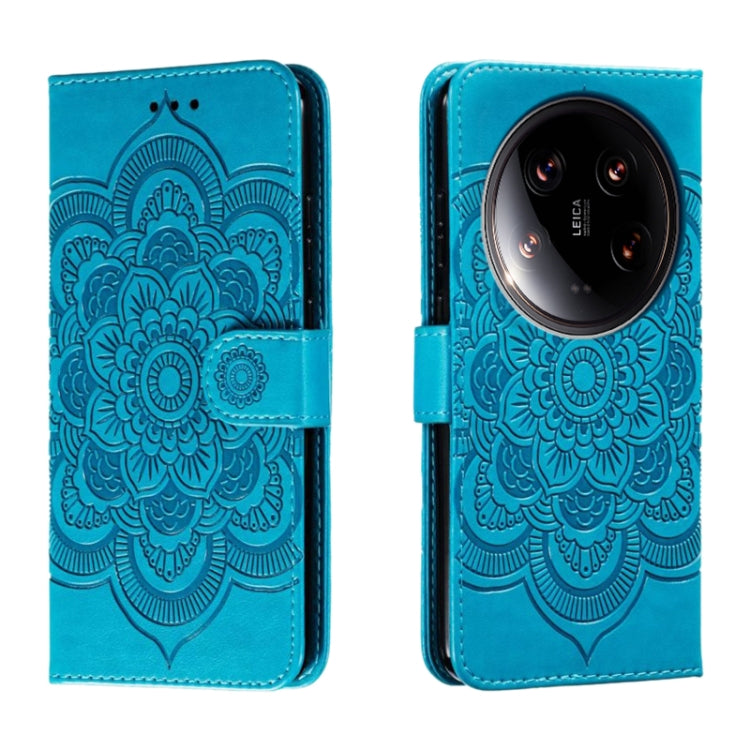 Sun Mandala Embossing Pattern Phone Leather Case, For Xiaomi 14T, For Xiaomi 14 Ultra