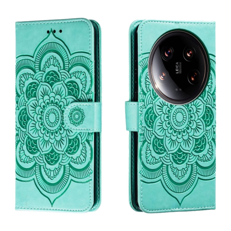 Sun Mandala Embossing Pattern Phone Leather Case, For Xiaomi 14T, For Xiaomi 14 Ultra
