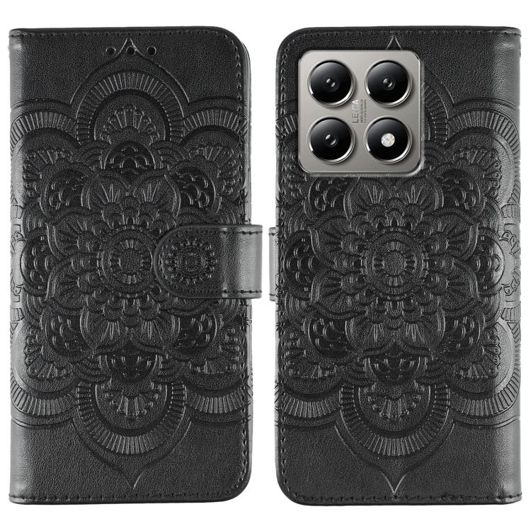 Sun Mandala Embossing Pattern Phone Leather Case, For Xiaomi 14T, For Xiaomi 14 Ultra