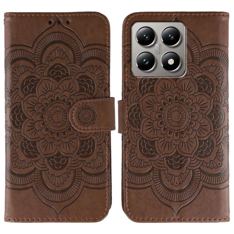 Sun Mandala Embossing Pattern Phone Leather Case, For Xiaomi 14T, For Xiaomi 14 Ultra