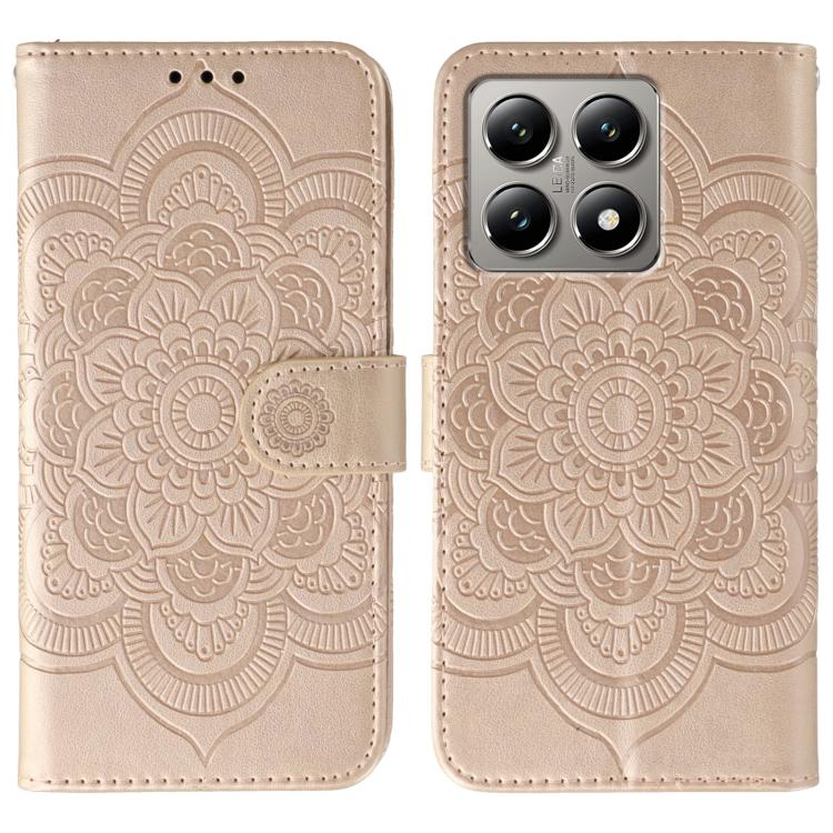 Sun Mandala Embossing Pattern Phone Leather Case, For Xiaomi 14T, For Xiaomi 14 Ultra