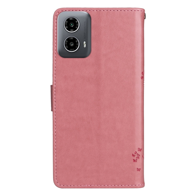 Tree & Cat Embossed Pattern Flip Leather Phone Case, For Motorola Moto G34