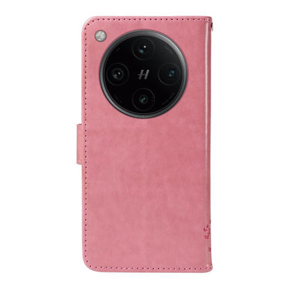 Tree & Cat Embossed Pattern Flip Leather Phone Case, For OPPO Find X8 Pro Global