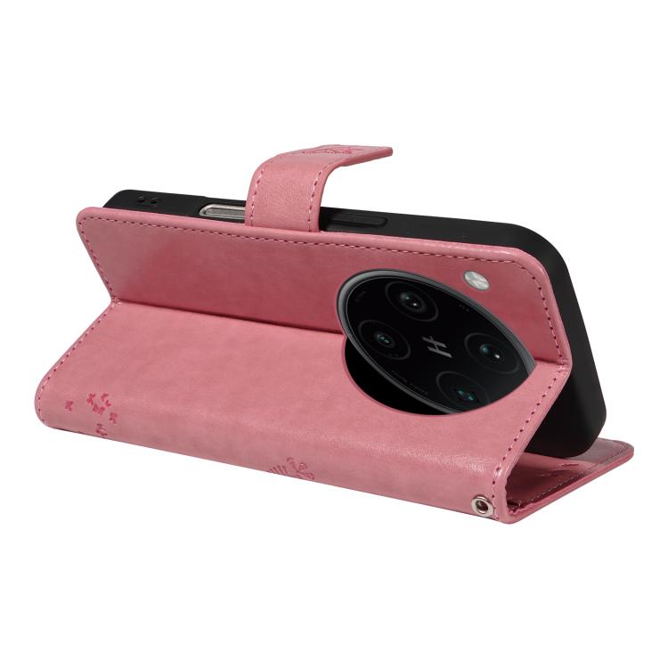 Tree & Cat Embossed Pattern Flip Leather Phone Case, For OPPO Find X8 Pro Global